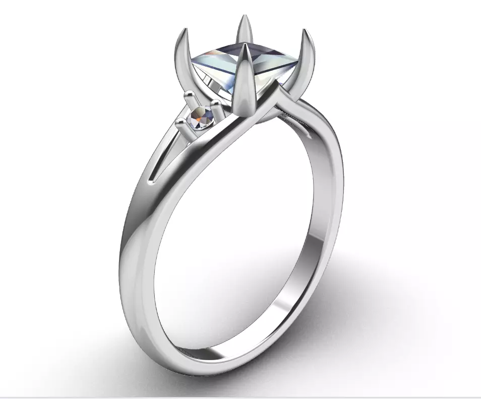 PRT1 - Engagement Ring 3D CAD File 3D print model
