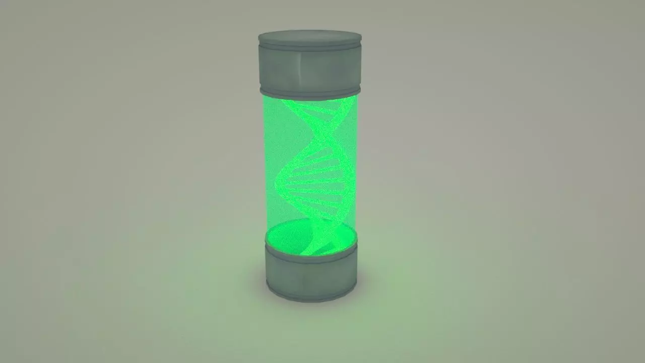 T-Virus 3D model tube with dna in it Free 3D model