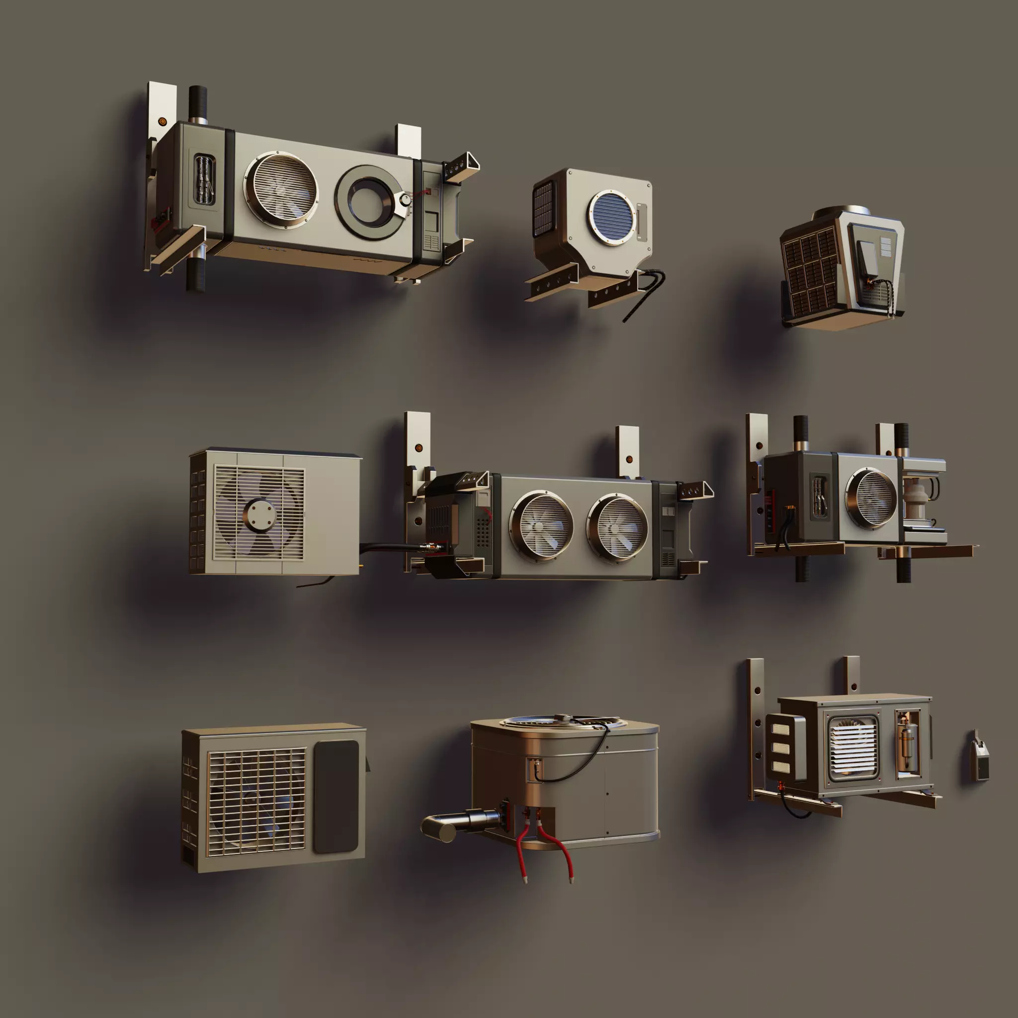 Air Conditioners Pack Free 3D model
