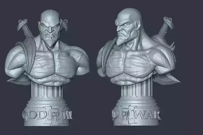 Kratos God of War Bust