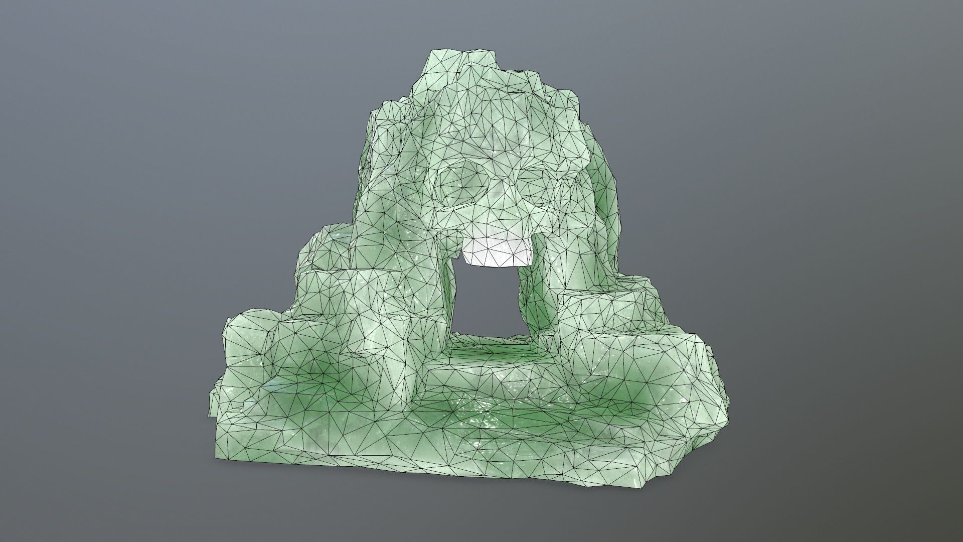 ice skull cave Low-poly 3D model_10