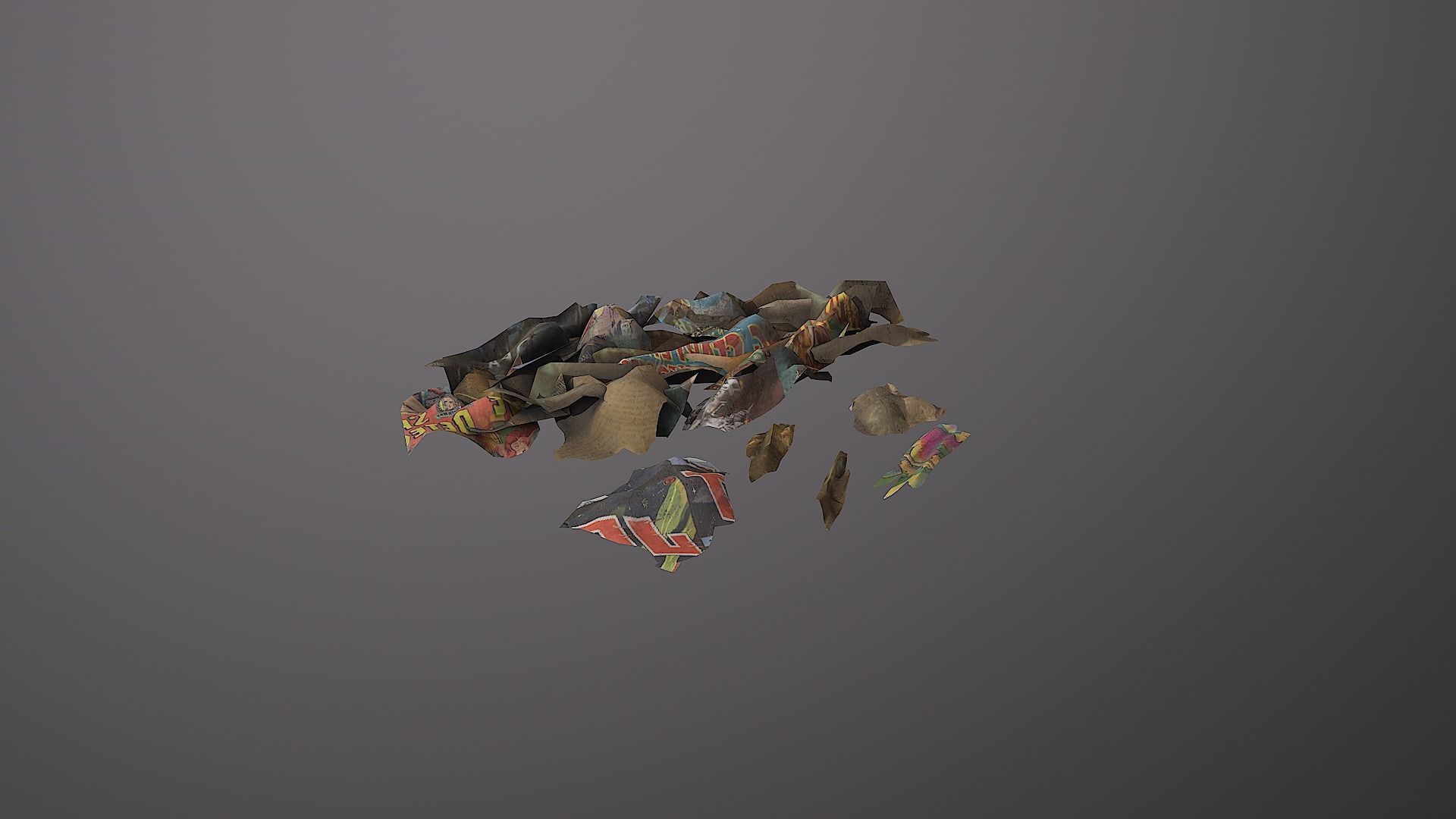 Low-Poly Old Wallpapers Pack Low-poly 3D model_12