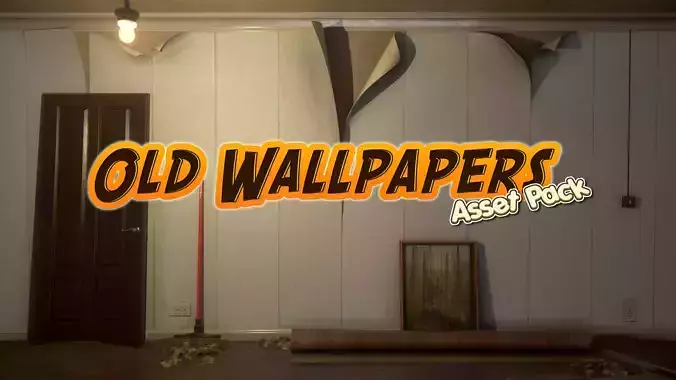 Low-Poly Old Wallpapers Pack Low-poly 3D model