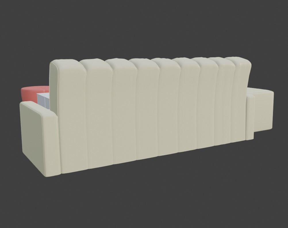 Living room set2 2x Sofa 3x Drums 1x8 Body Table 2x Lighting 3D model_8