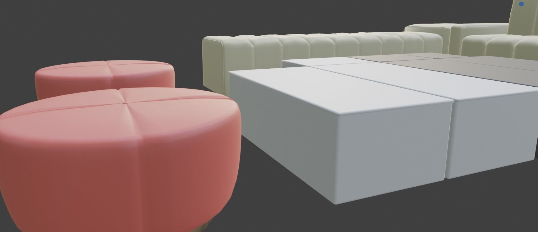 Living room set2 2x Sofa 3x Drums 1x8 Body Table 2x Lighting 3D model_7