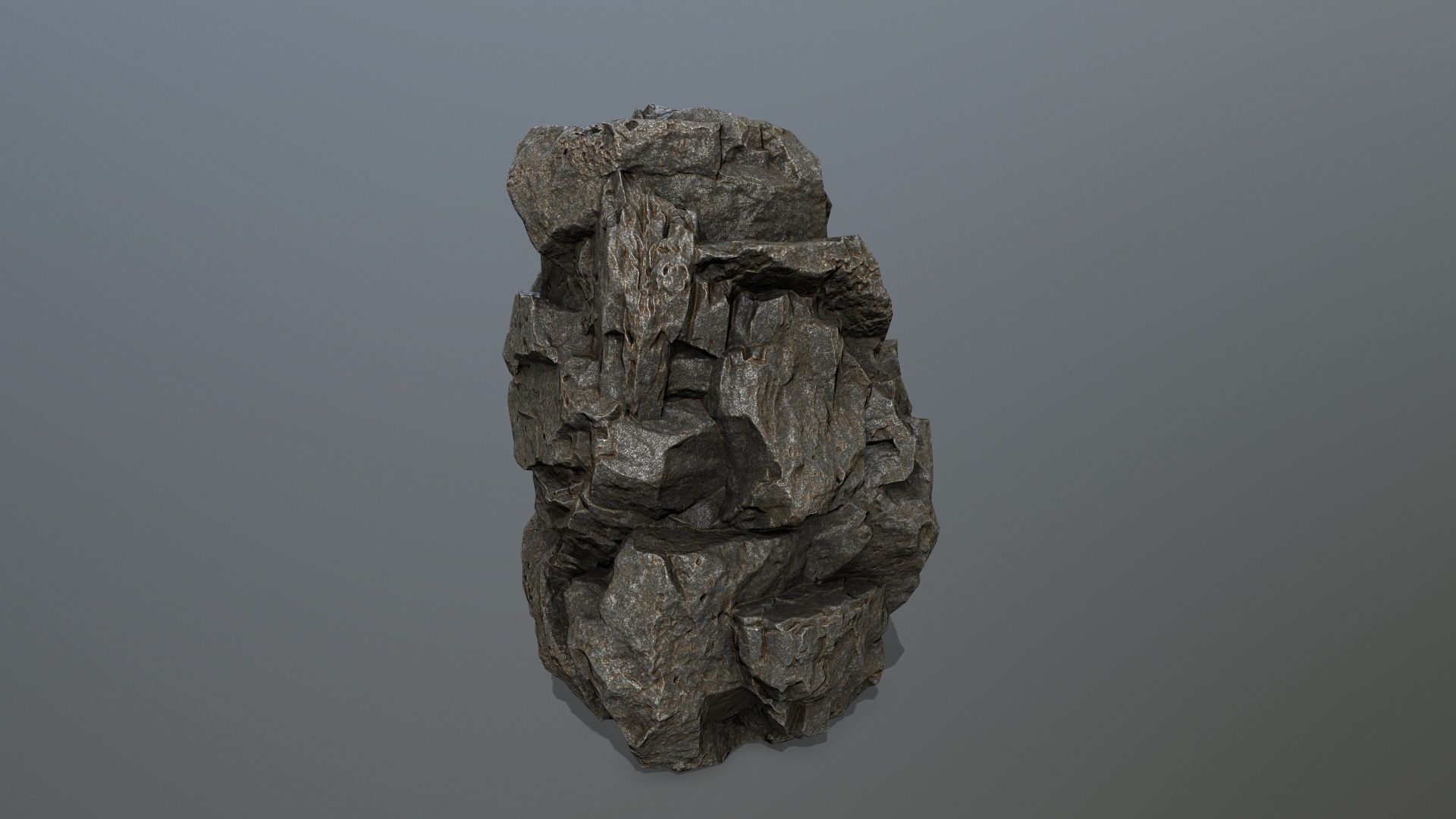cliff rocks Low-poly 3D model_10