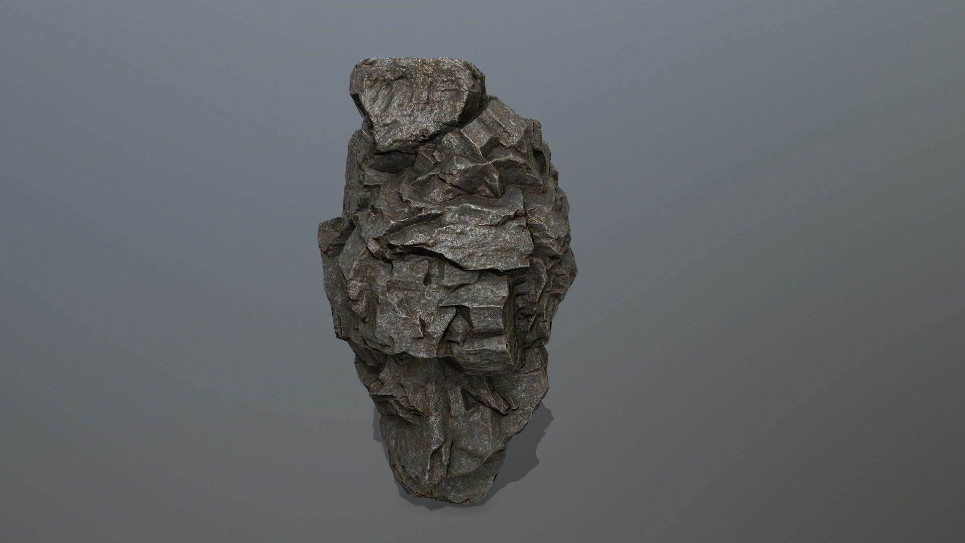 cliff rocks Low-poly 3D model_7