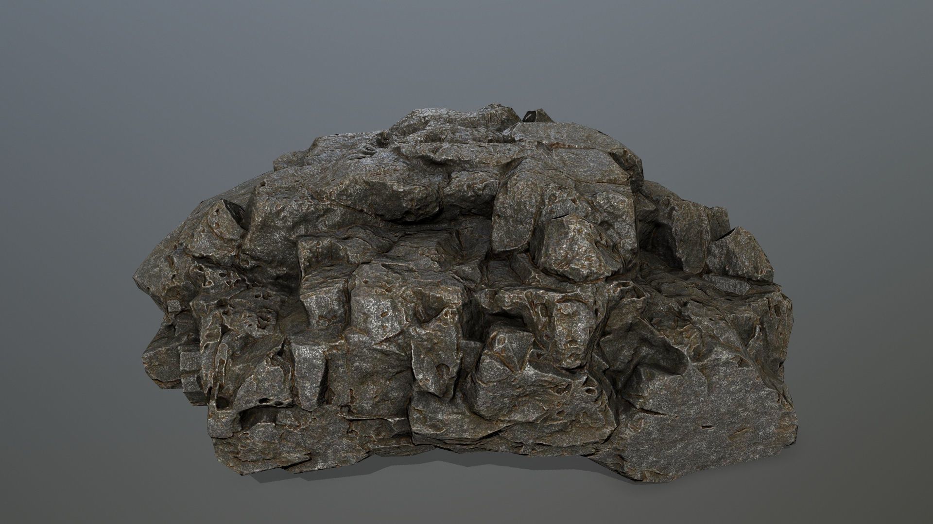 cliff rocks Low-poly 3D model_17