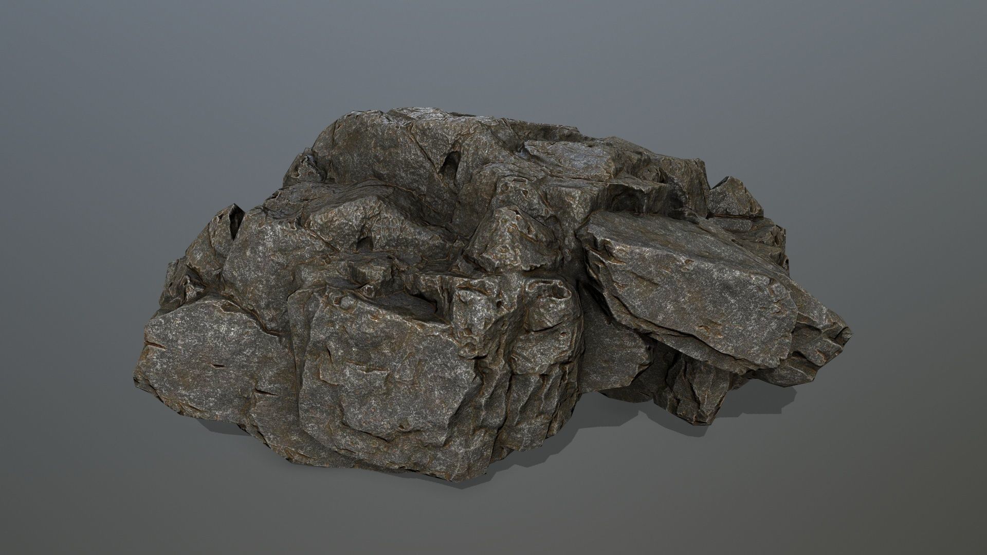 cliff rocks Low-poly 3D model_15