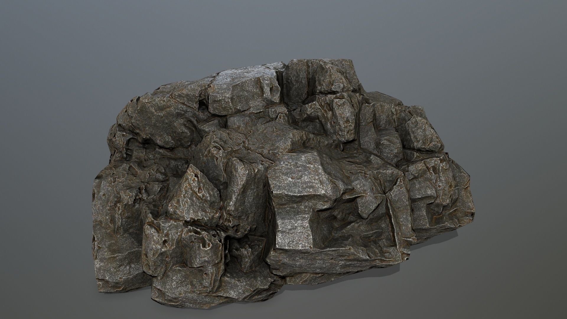 cliff rocks Low-poly 3D model_18