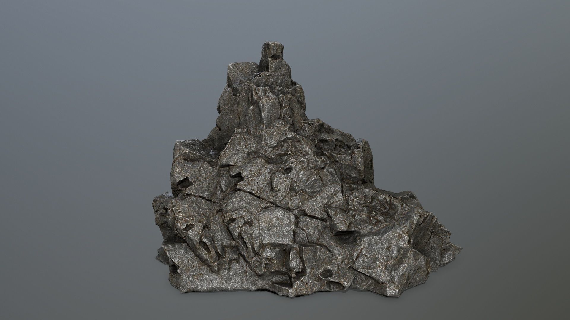 cliff rocks Low-poly 3D model_2