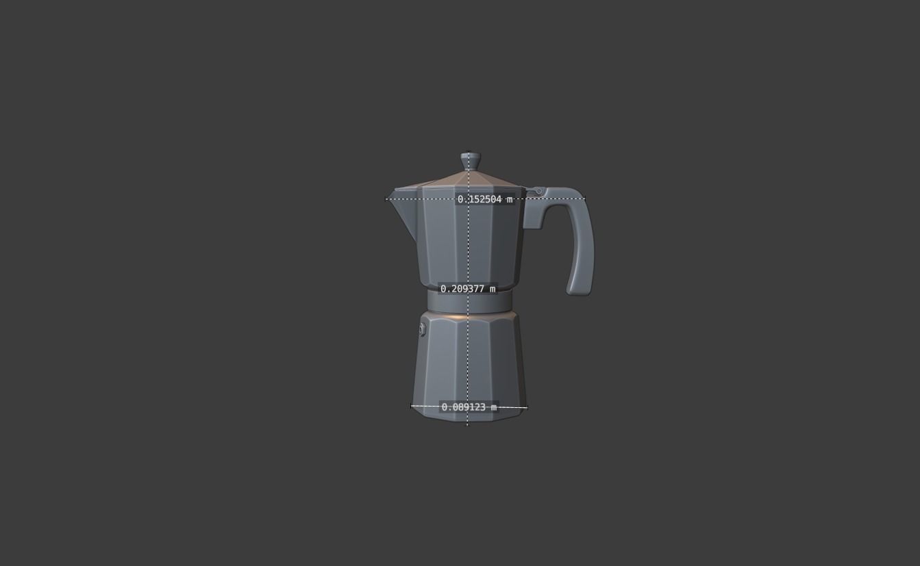 Moka Pot GROSCHE Milano Stovetop Espresso Maker Black 3D model_9