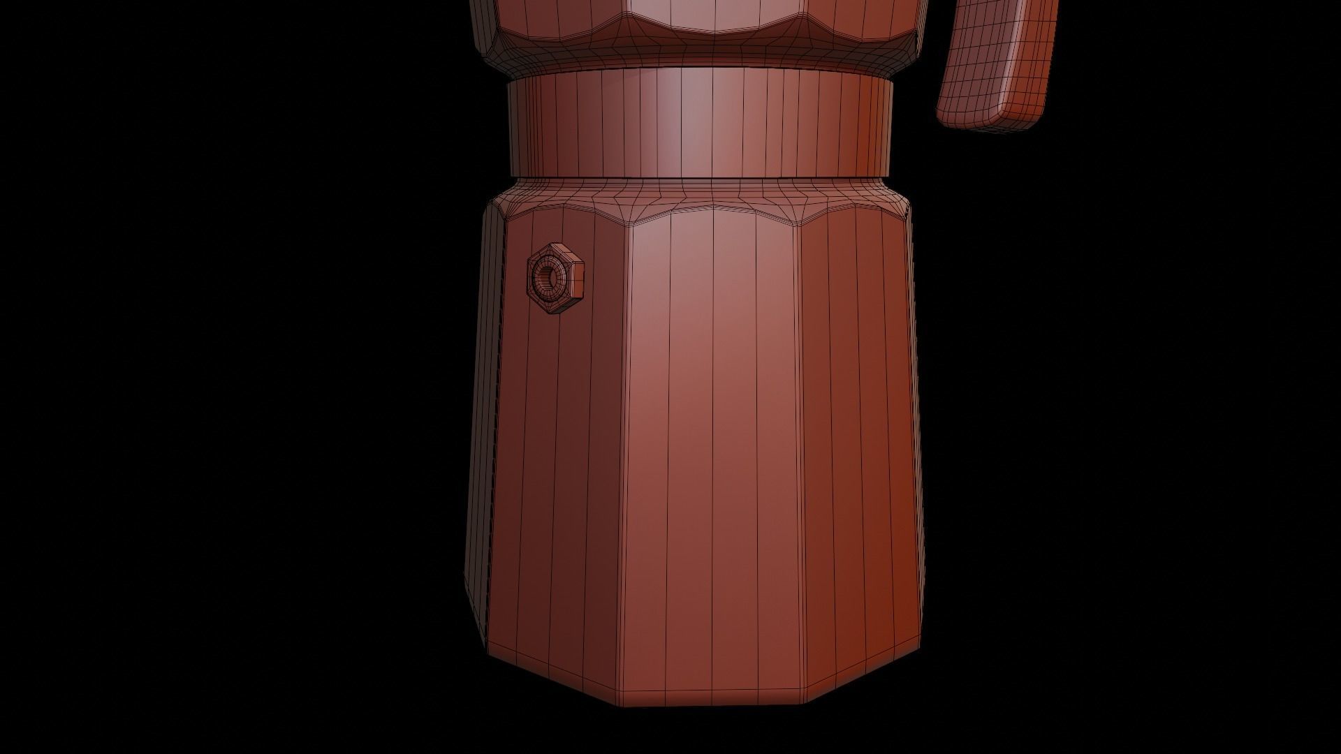 Moka Pot GROSCHE Milano Stovetop Espresso Maker Black 3D model_12