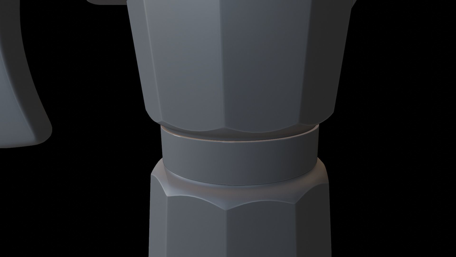 Moka Pot GROSCHE Milano Stovetop Espresso Maker Black 3D model_20