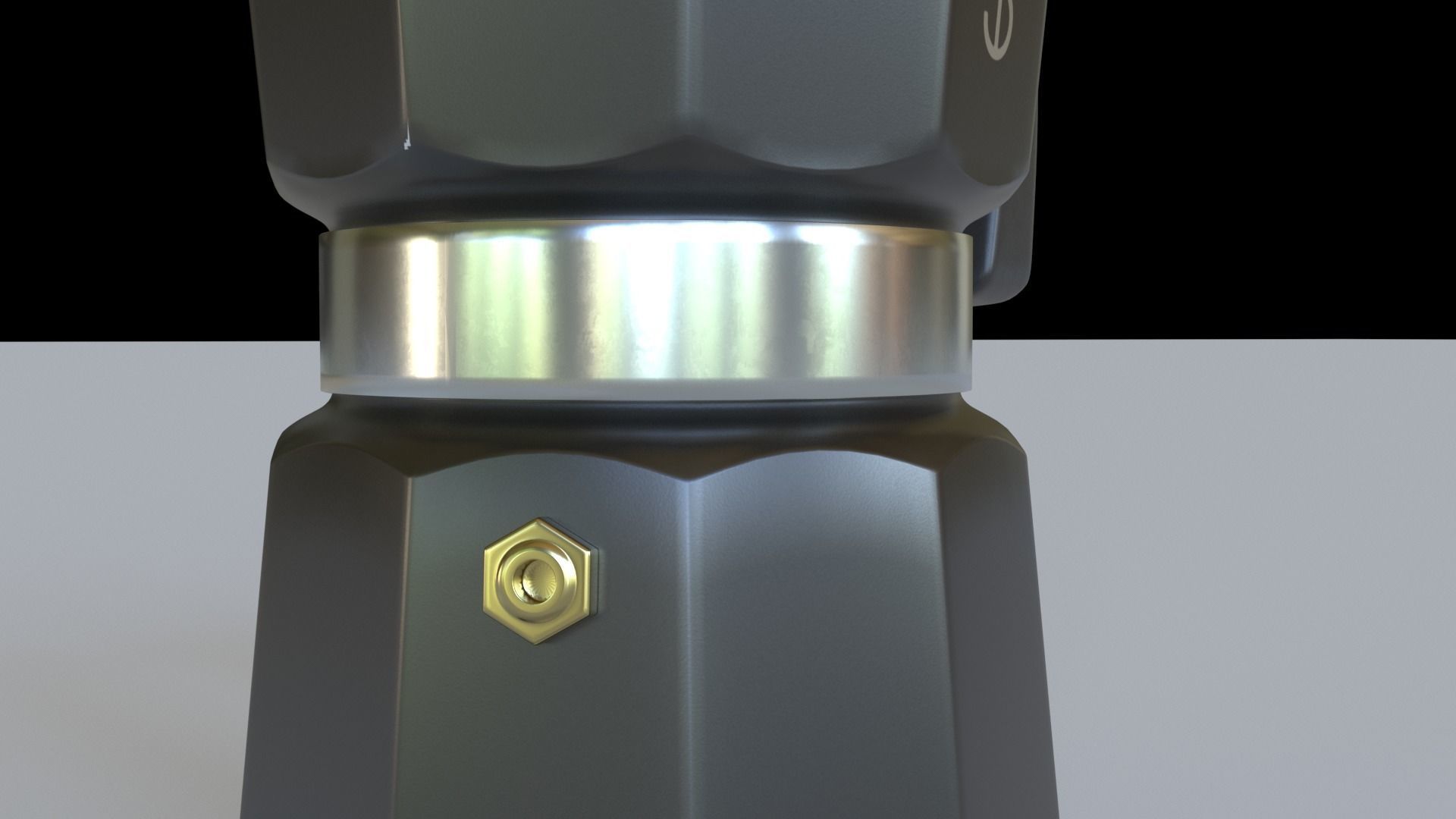 Moka Pot GROSCHE Milano Stovetop Espresso Maker Black 3D model_4