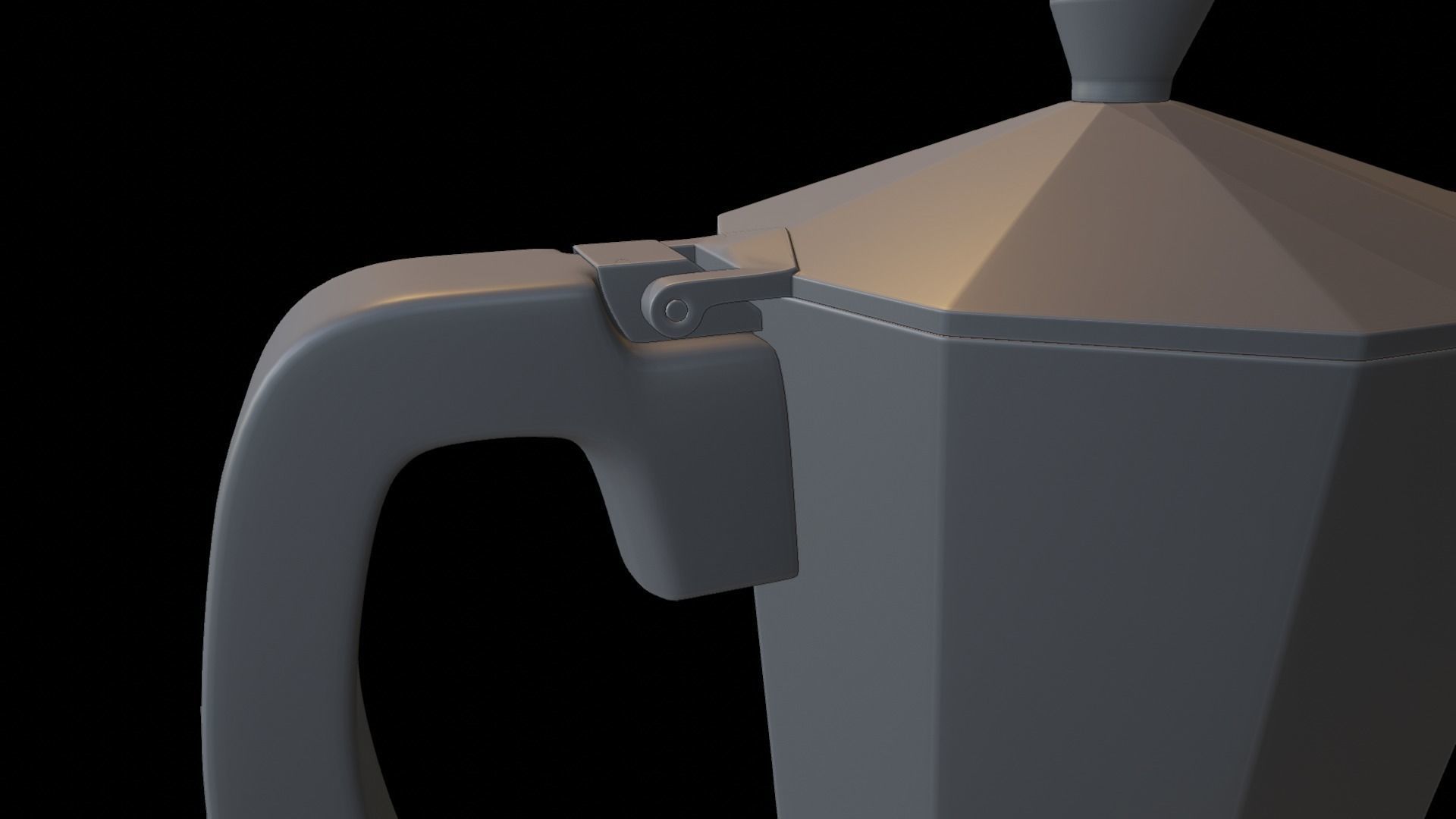 Moka Pot GROSCHE Milano Stovetop Espresso Maker Black 3D model_19