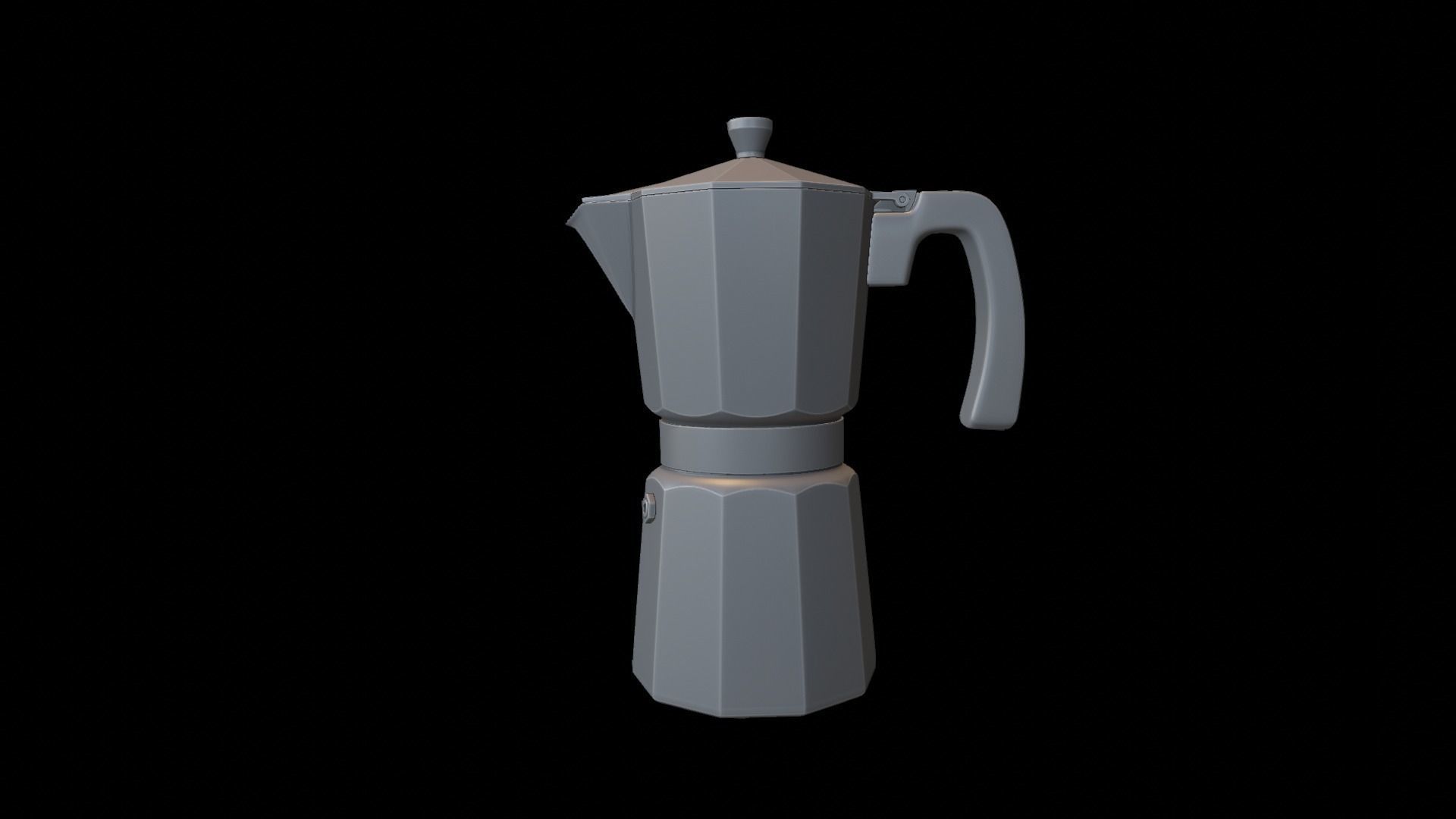 Moka Pot GROSCHE Milano Stovetop Espresso Maker Black 3D model_17