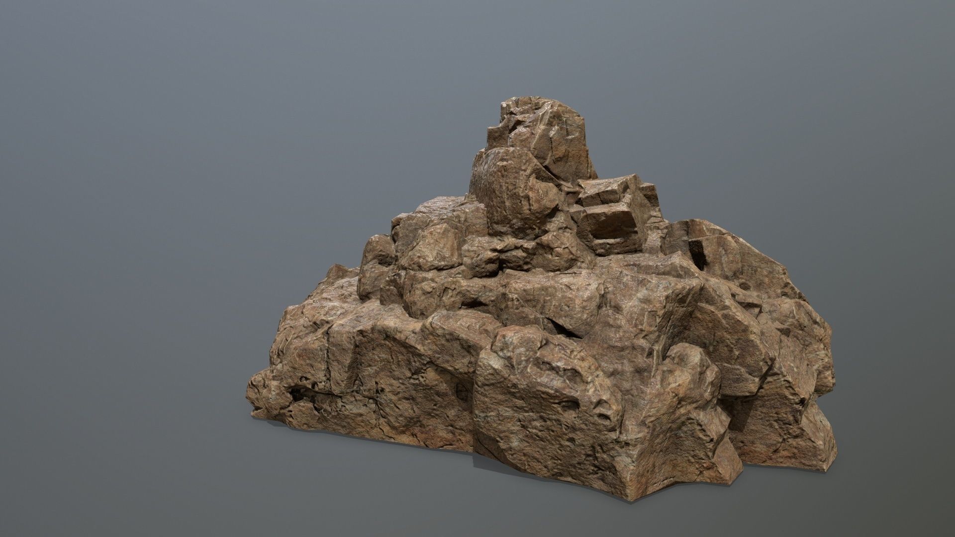 desert rocks Low-poly 3D model_6