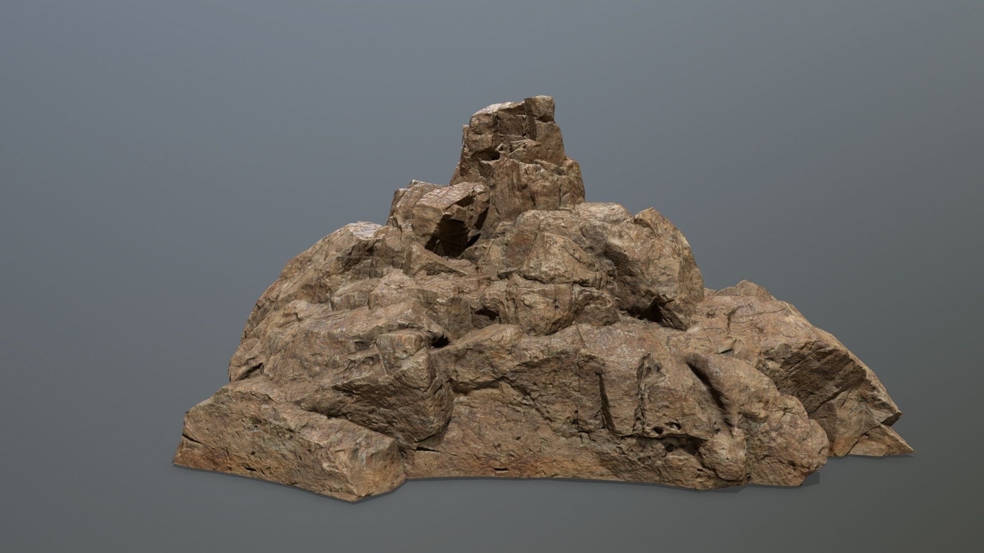 desert rocks Low-poly 3D model_4