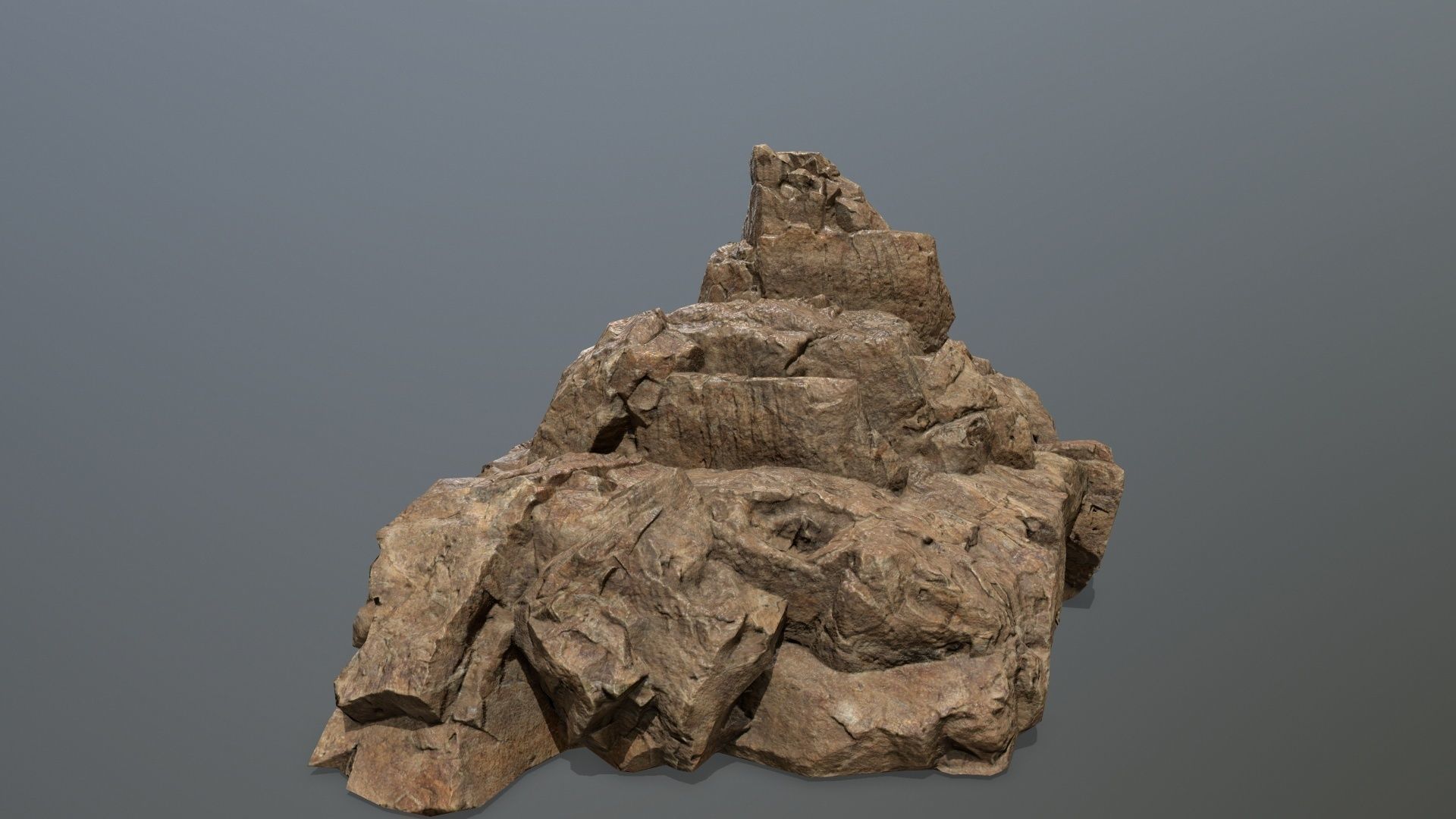 desert rocks Low-poly 3D model_5