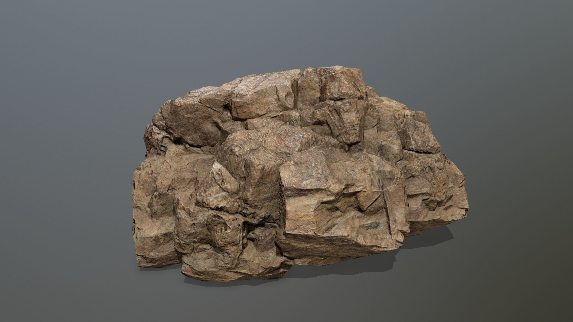 desert rocks Low-poly 3D model_13