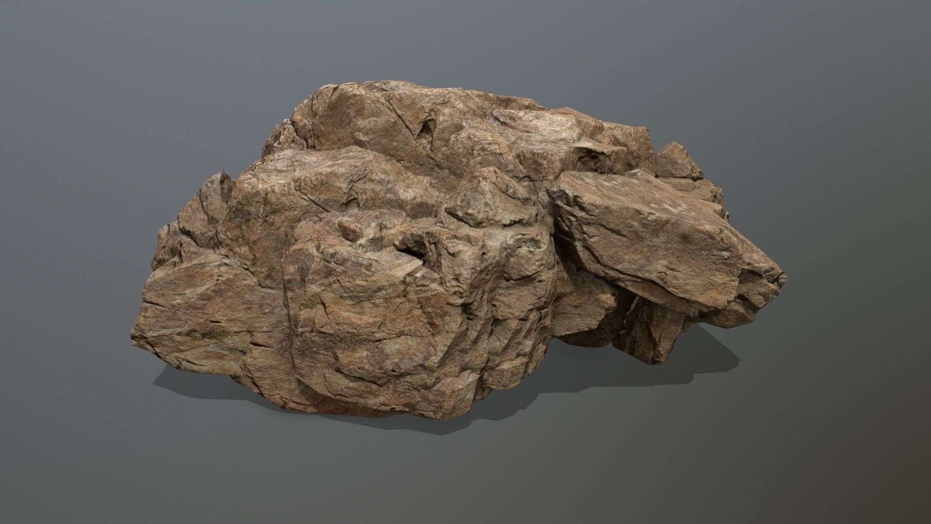 desert rocks Low-poly 3D model_16