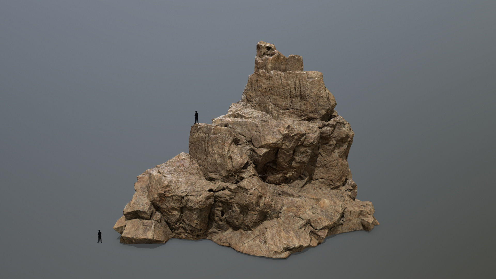 desert rocks Low-poly 3D model_1