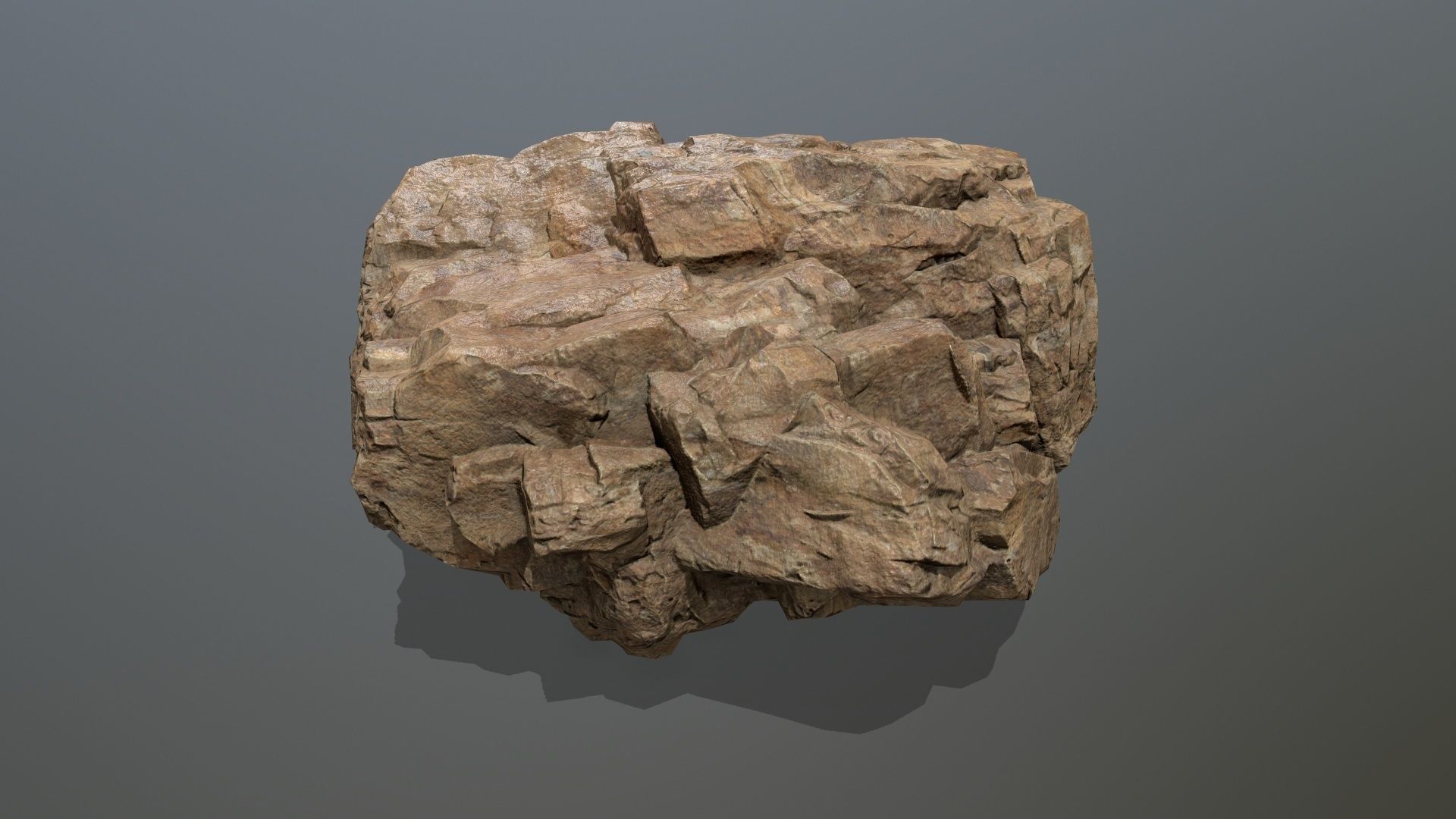 desert rocks Low-poly 3D model_9