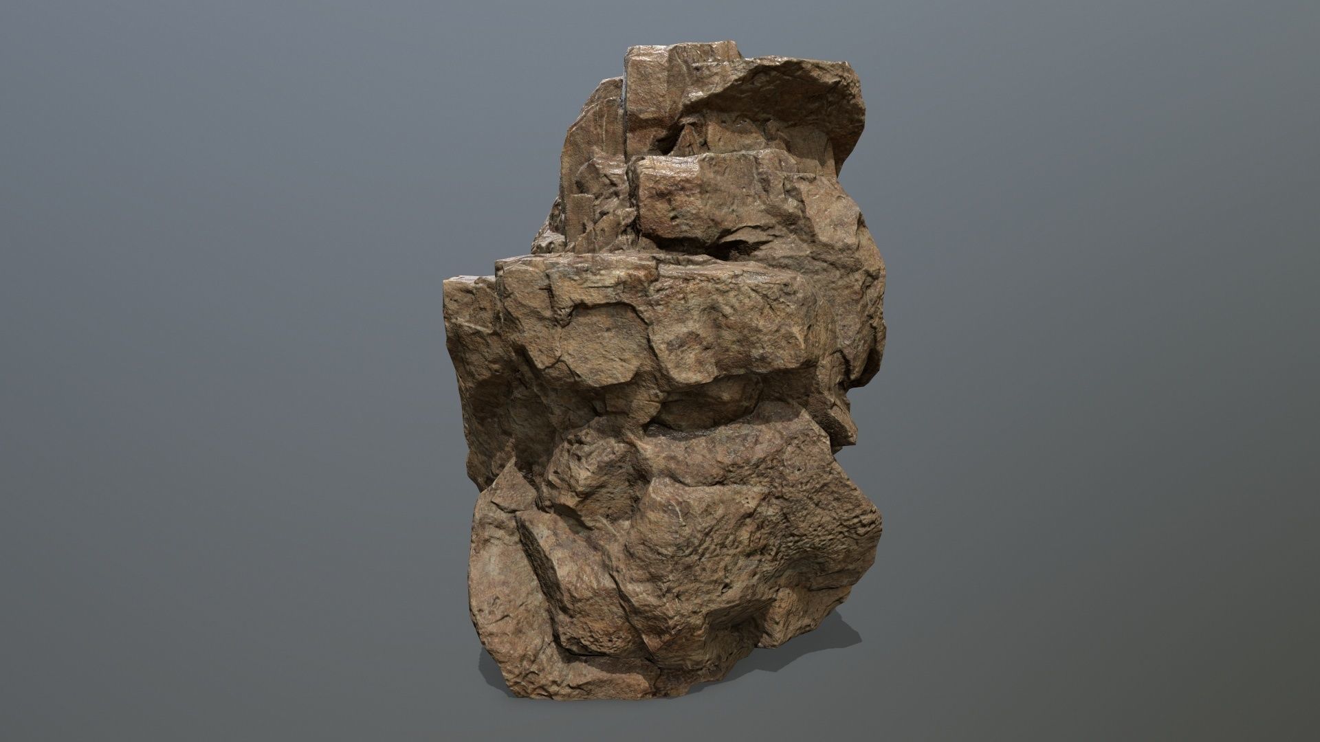 desert rocks Low-poly 3D model_20
