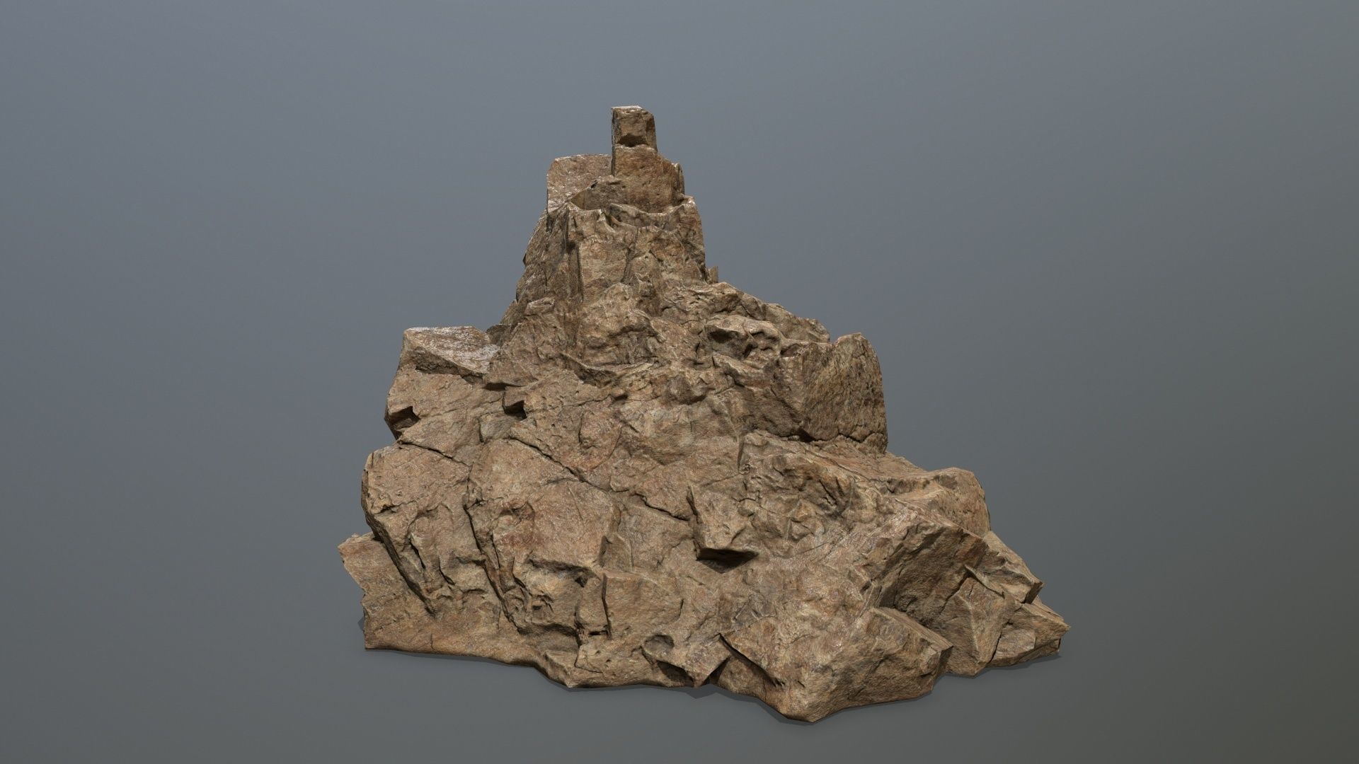 desert rocks Low-poly 3D model_2