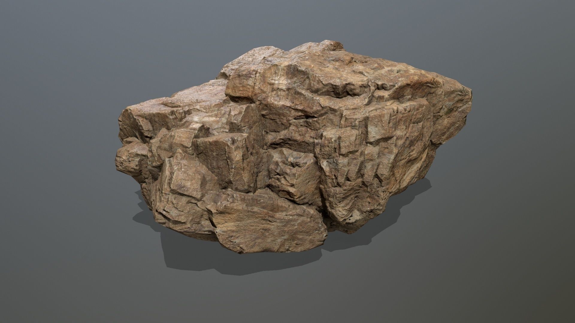 desert rocks Low-poly 3D model_15