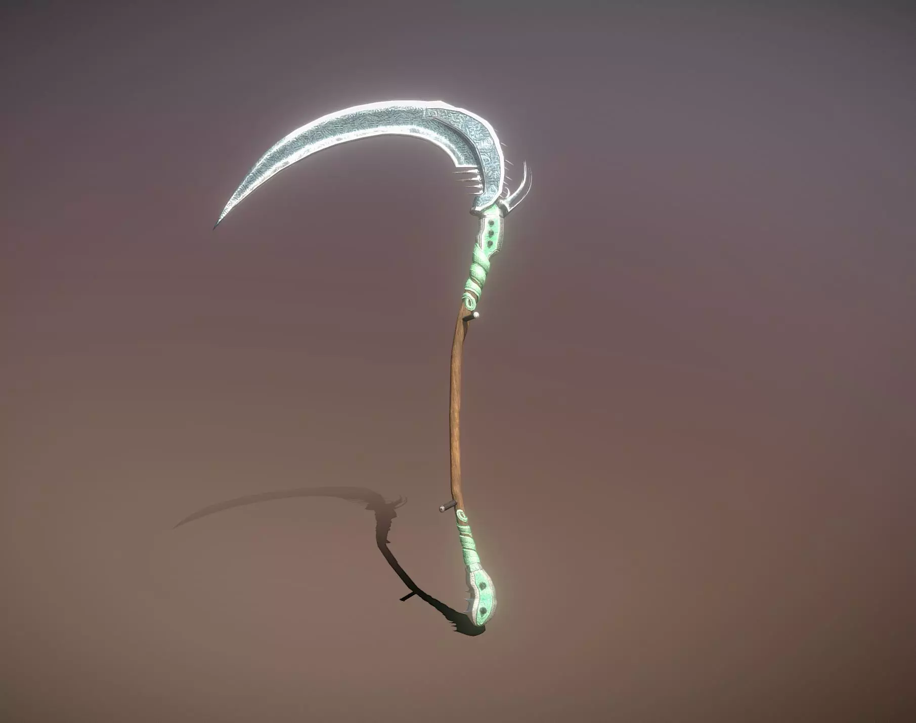 Superfuntimes Fantasy Jade Python Scythe Low-poly 3D model_0