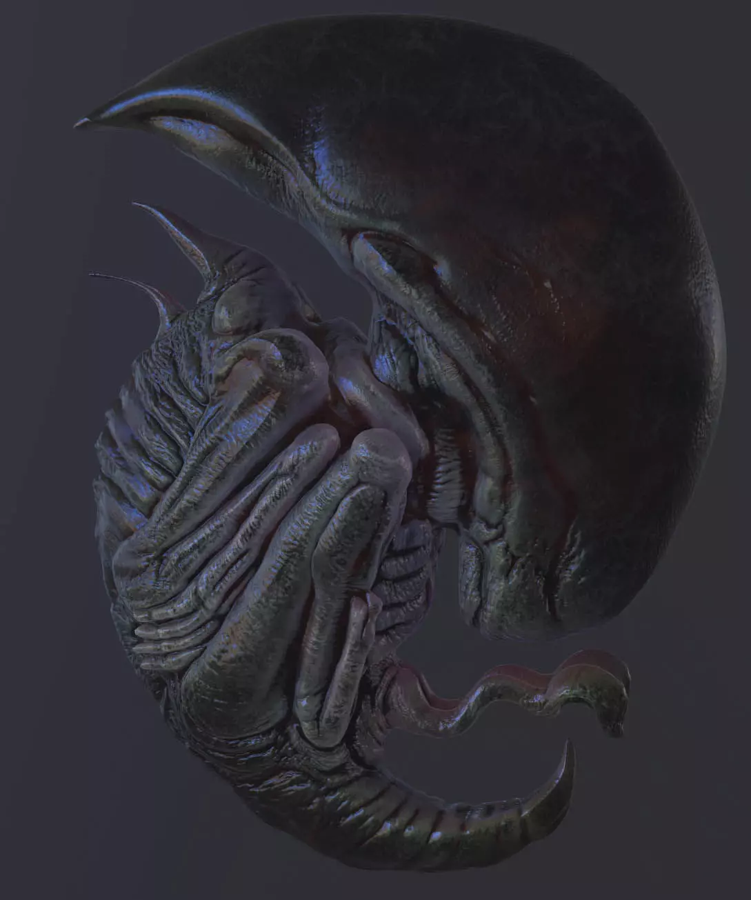 Alien Embryo Marmoset  3D model_0