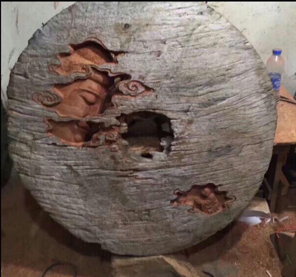 Buddha Head CNC carving statue  3D print model_10