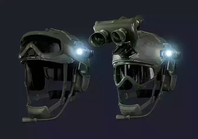Military Helmet Game Ready Low-poly 3D model