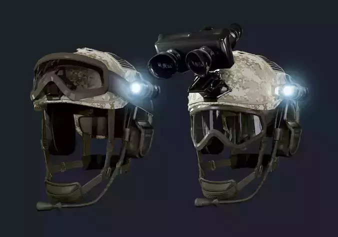 Military Helmet 02 Game Ready Low-poly 3D model