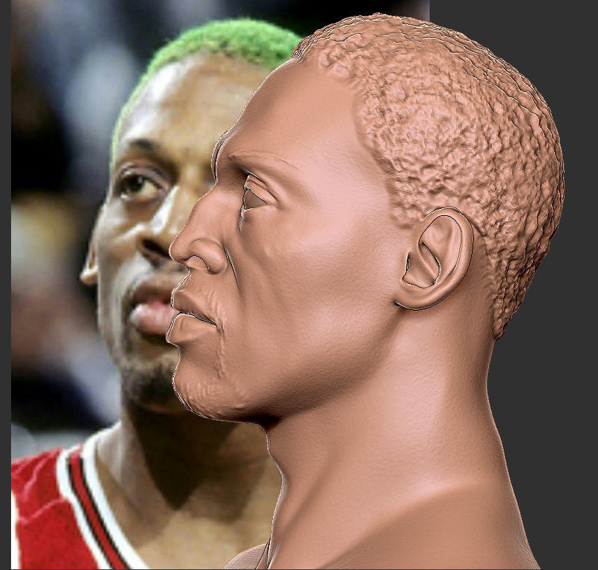 Dennis Rodman bust 3D print model_22