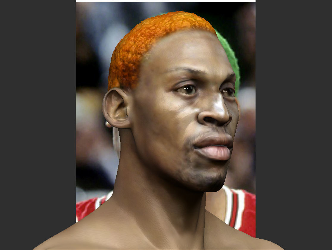 Dennis Rodman bust 3D print model_8