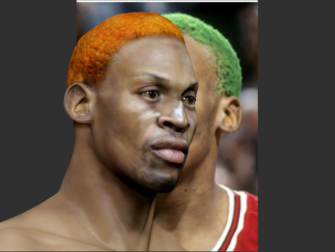 Dennis Rodman bust 3D print model_16