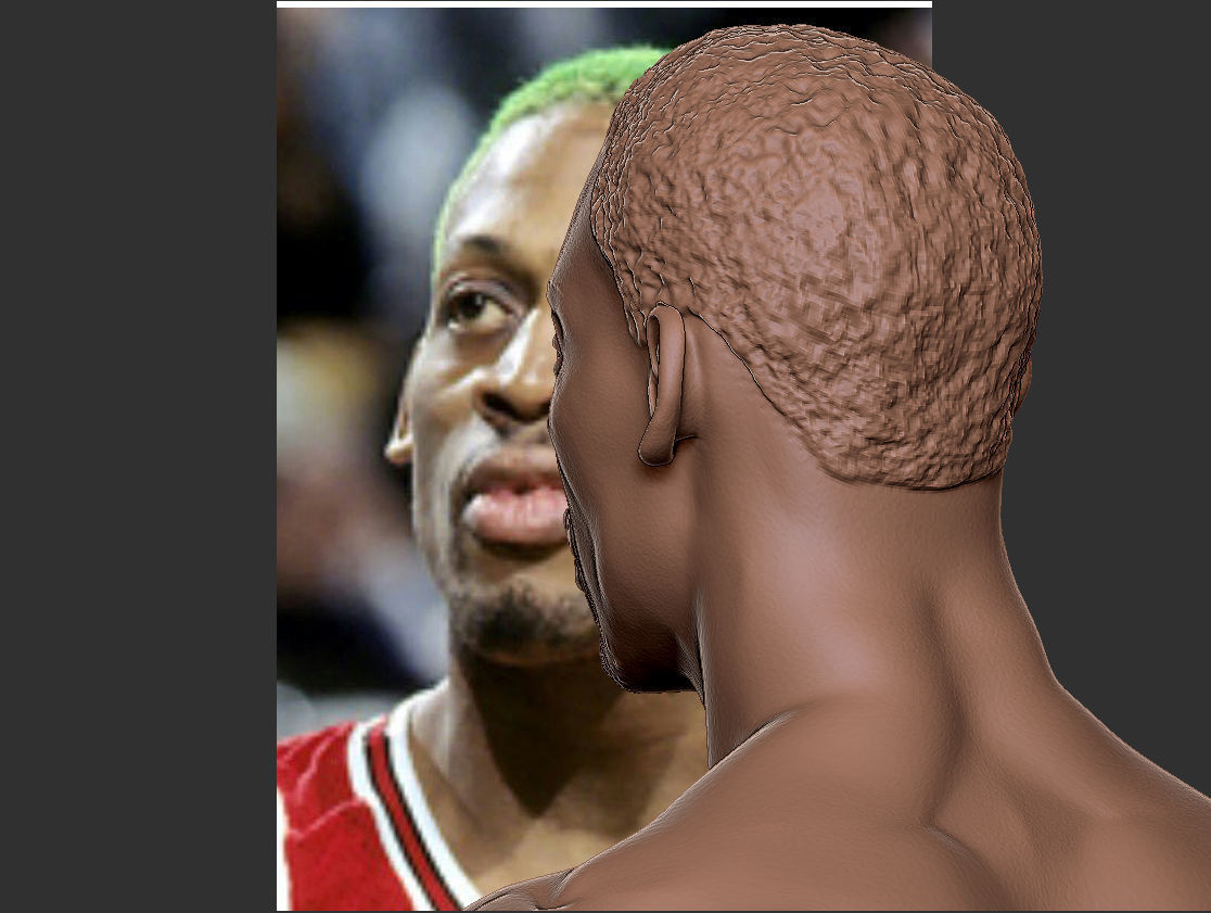 Dennis Rodman bust 3D print model_9