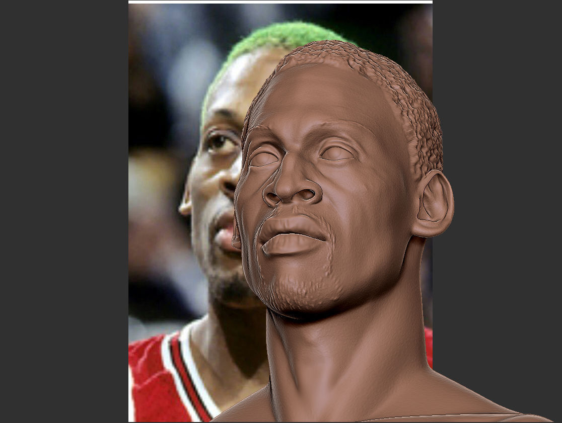 Dennis Rodman bust 3D print model_21
