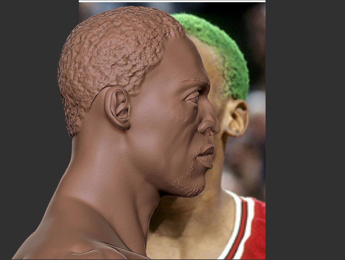Dennis Rodman bust 3D print model_13