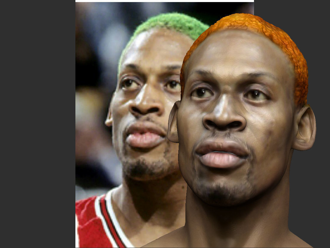 Dennis Rodman bust 3D print model_11