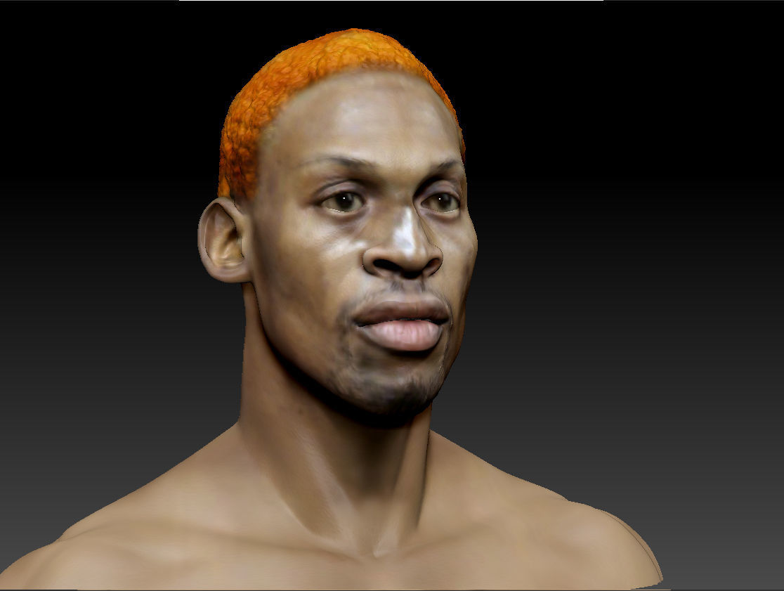 Dennis Rodman bust 3D print model_5