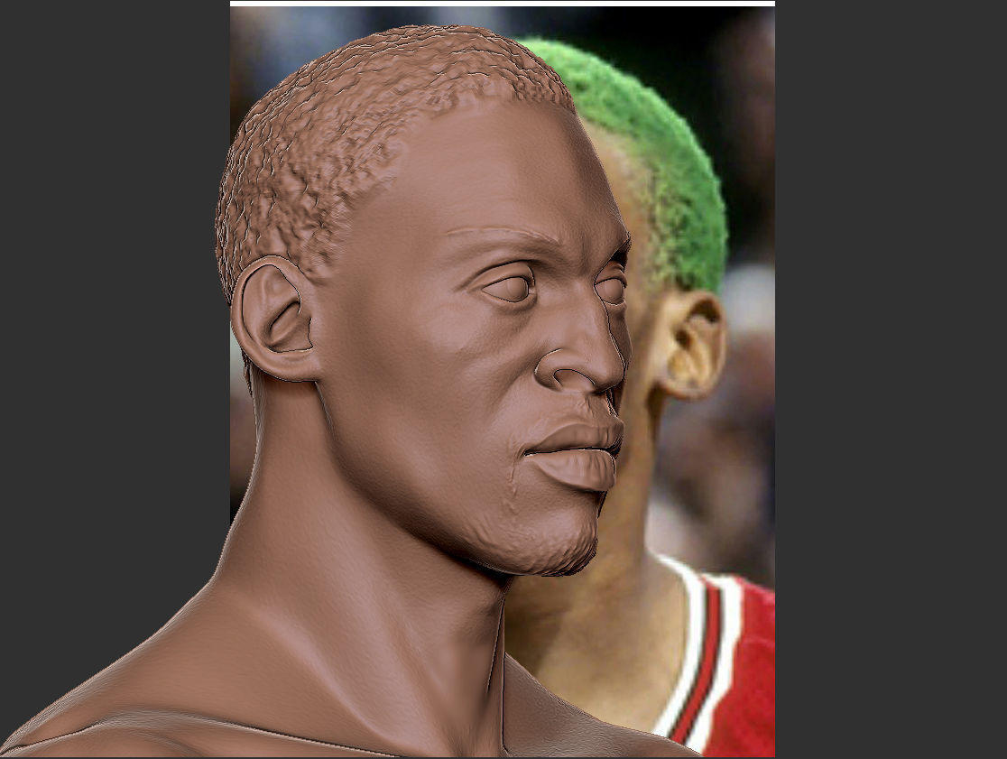 Dennis Rodman bust 3D print model_14