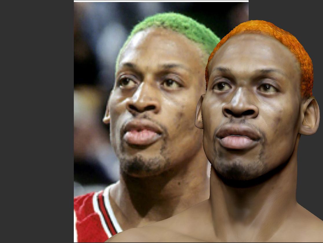Dennis Rodman bust 3D print model_20
