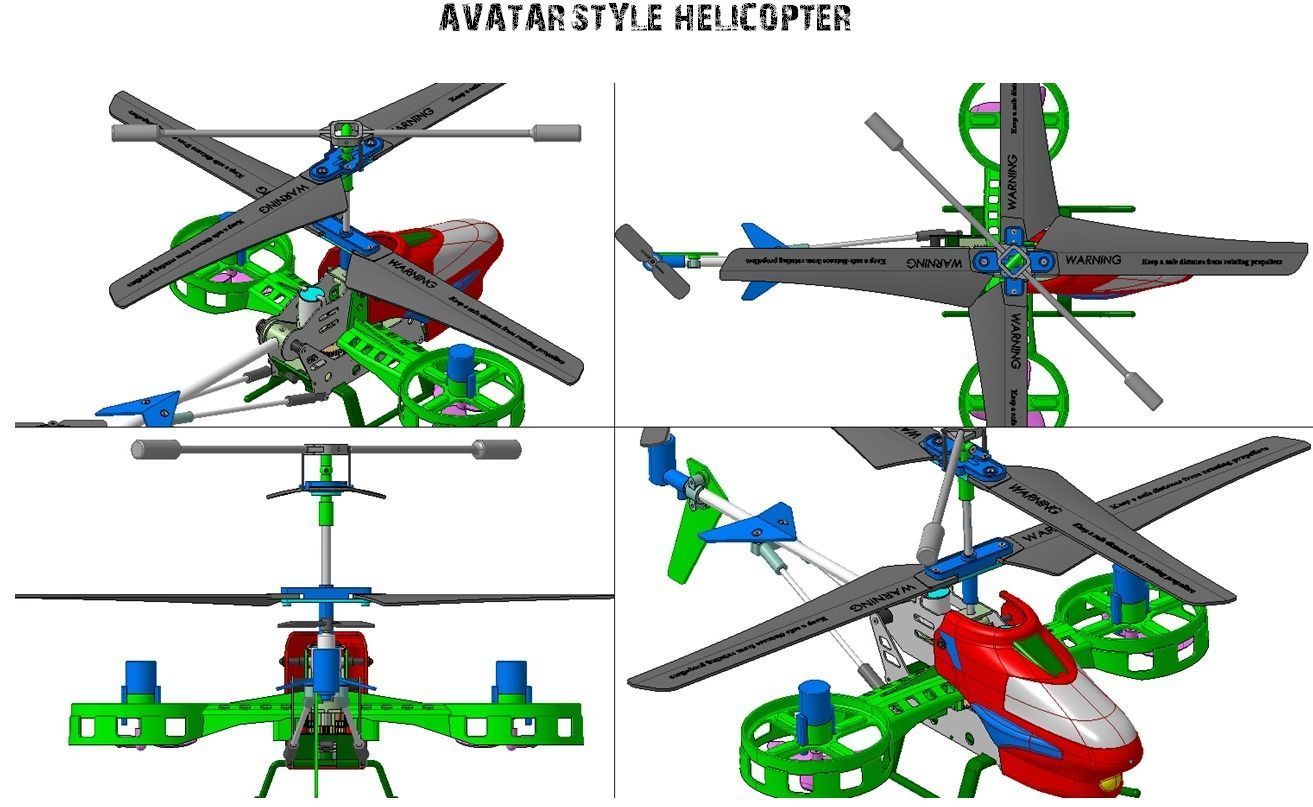 AVATAR STYLE HELICOPTER 3D model_4