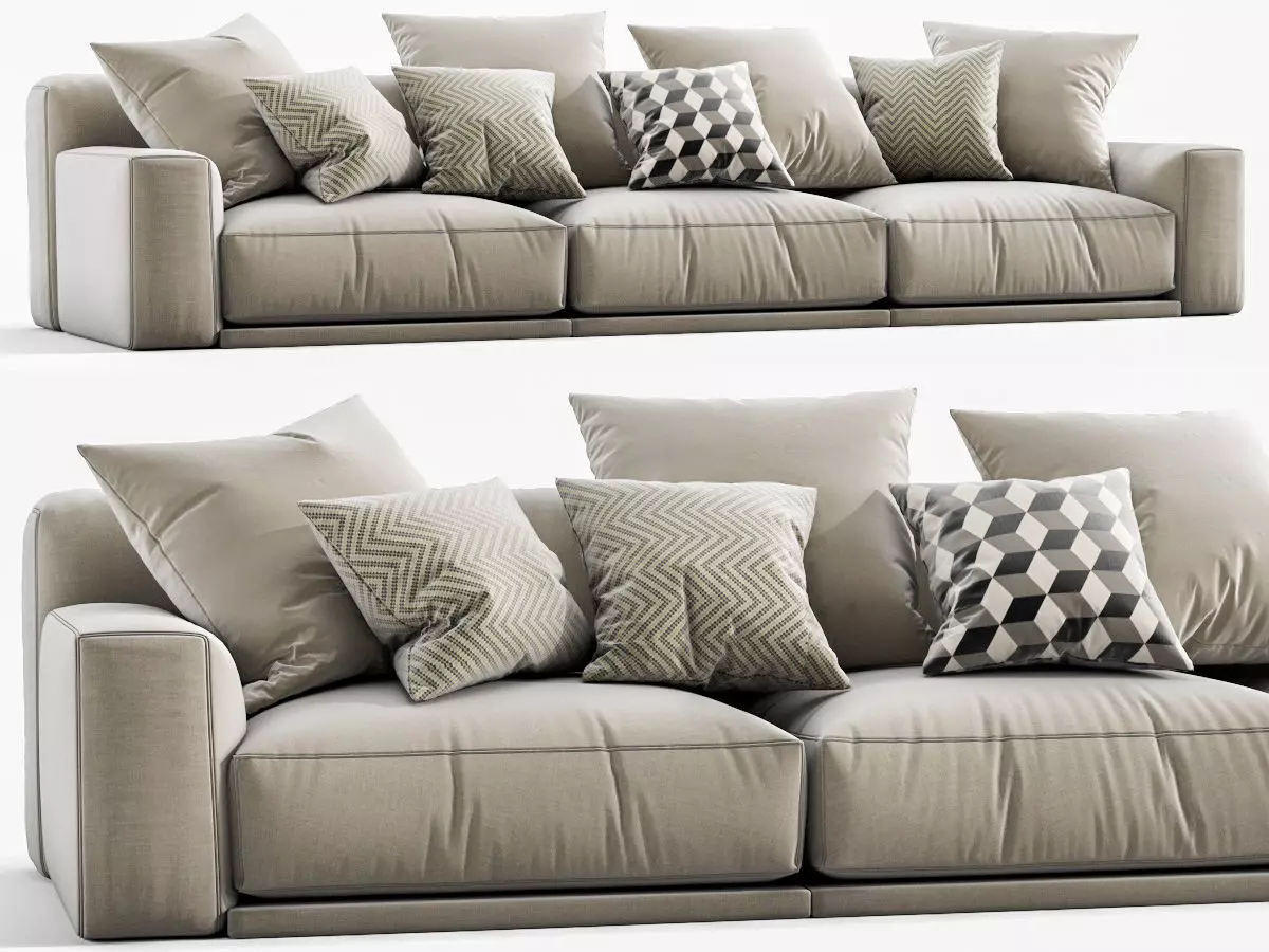 Poliform Paris Seoul 3 Seater 3D model