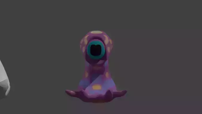 Monster octopus Low-poly 3D model