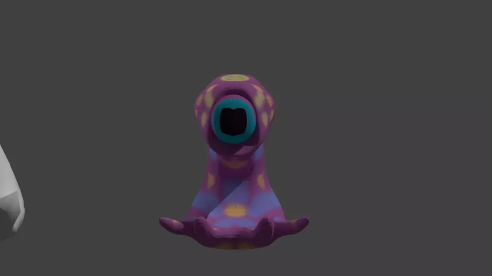 Monster octopus Low-poly 3D model